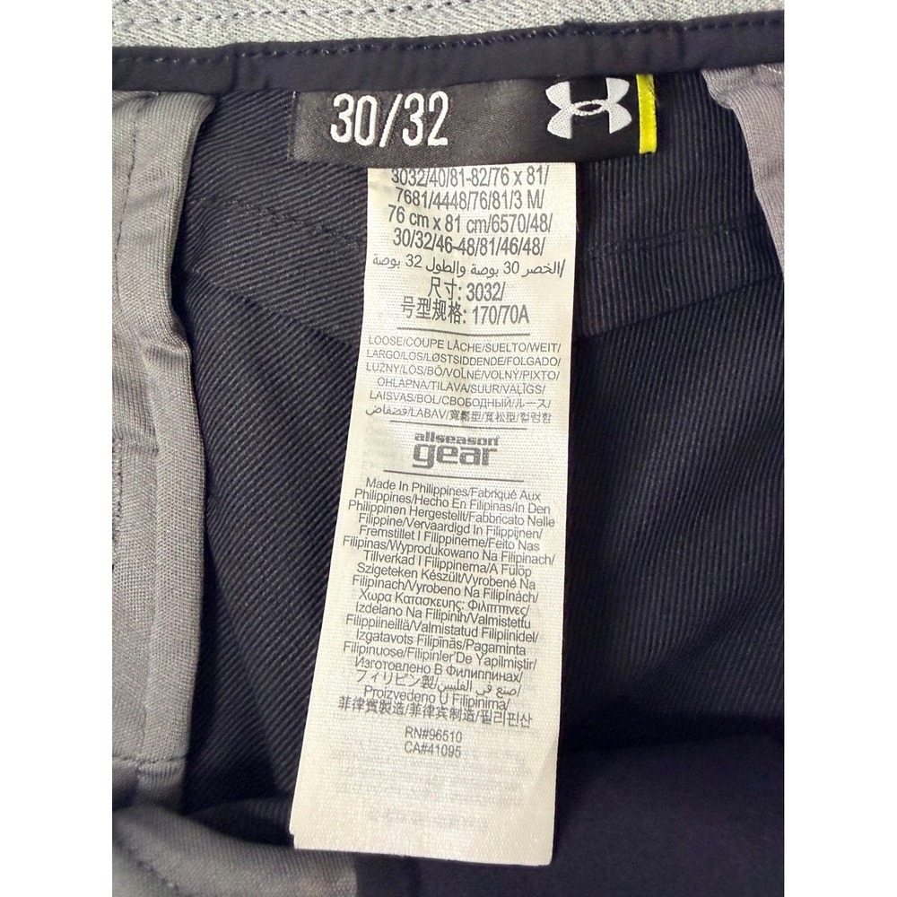 Under Armour All Season Golf Pants Loose Fit Black Chino 30/32 Stretch Casual - Picture 5 of 8